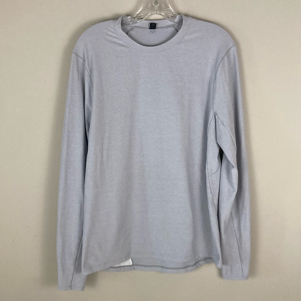 Lululemon men’s long-sleeve 124 gray/blue shirt, medium - Picture 8 of 16